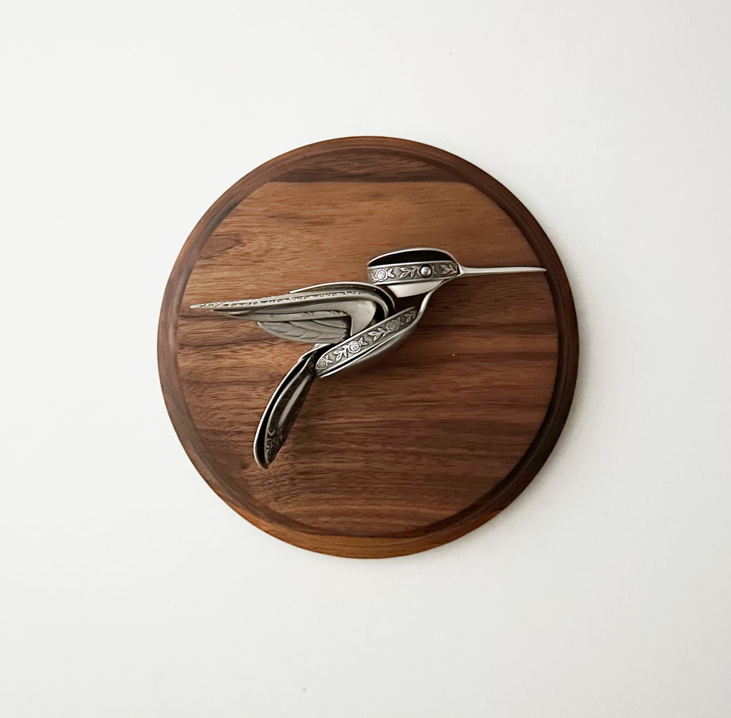 "Primrose"- Metal Hummingbird Sculpture