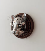 "Gus" - Metal Cat Head