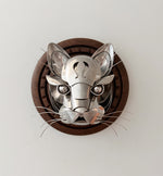 "Gus" - Metal Cat Head