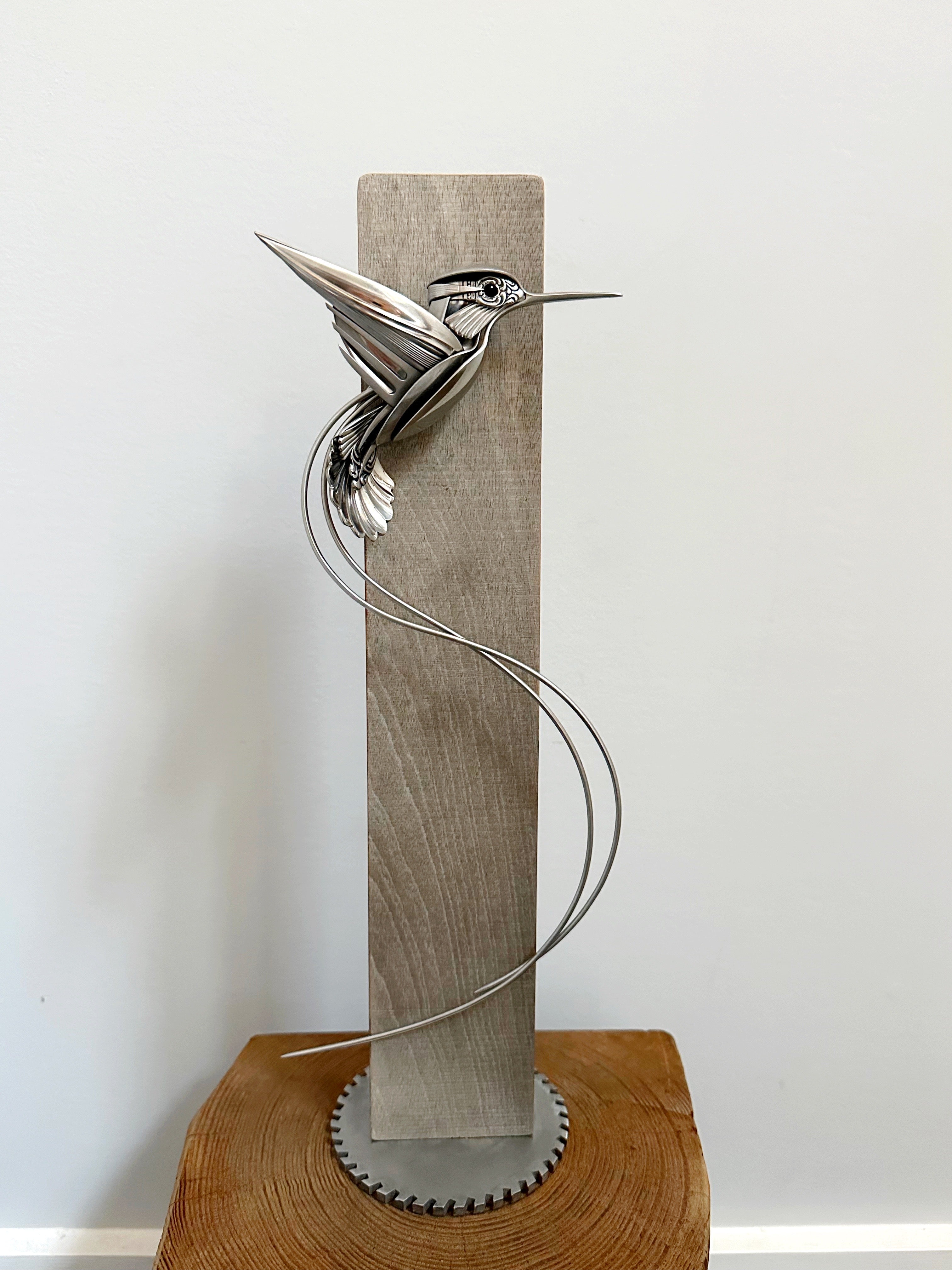 "Rowyn"- Upcycled Hummingbird Sculpture