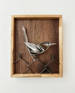 "On the Fence" - Metal Bird Sculpture
