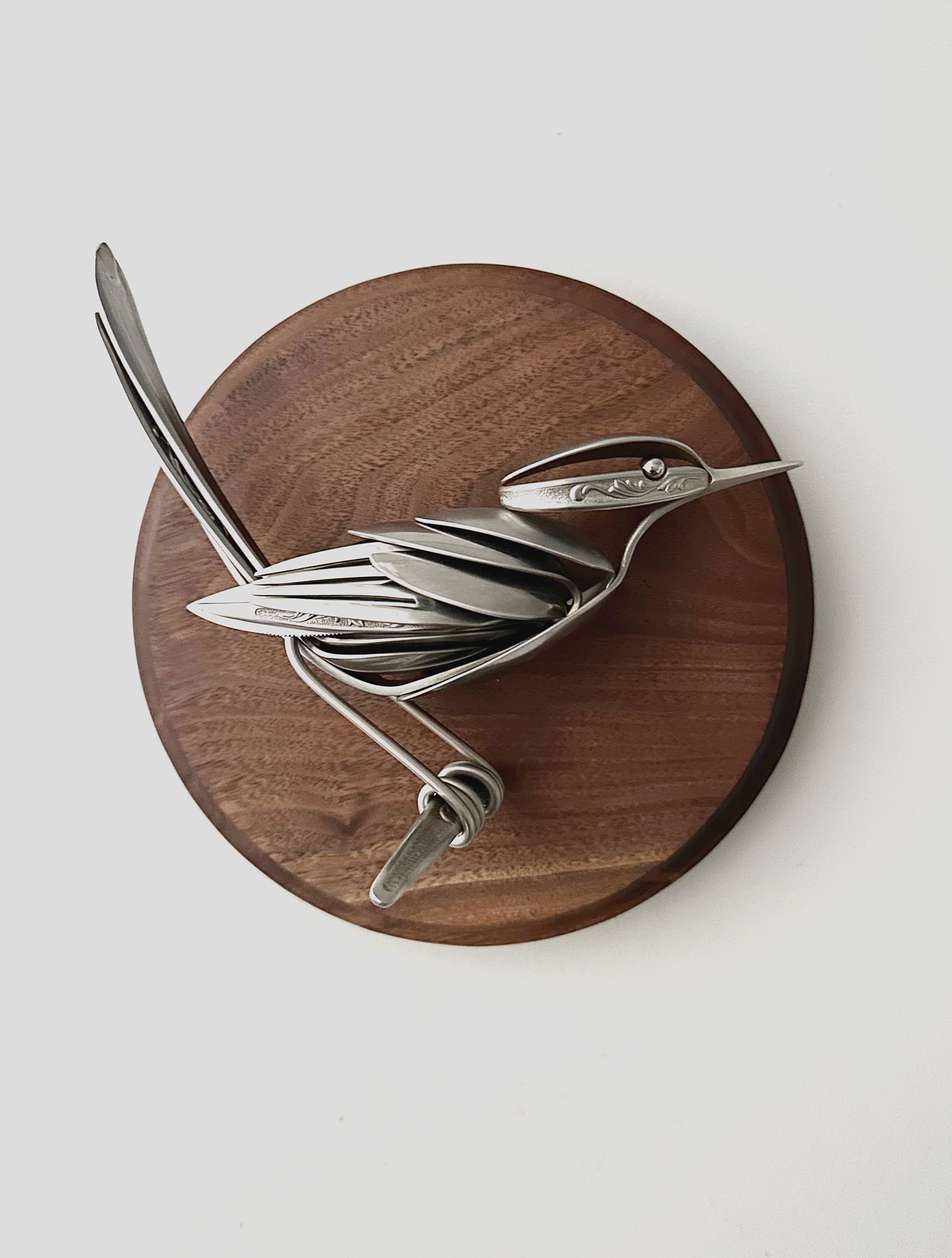 "Owen" - Metal Bird Sculpture