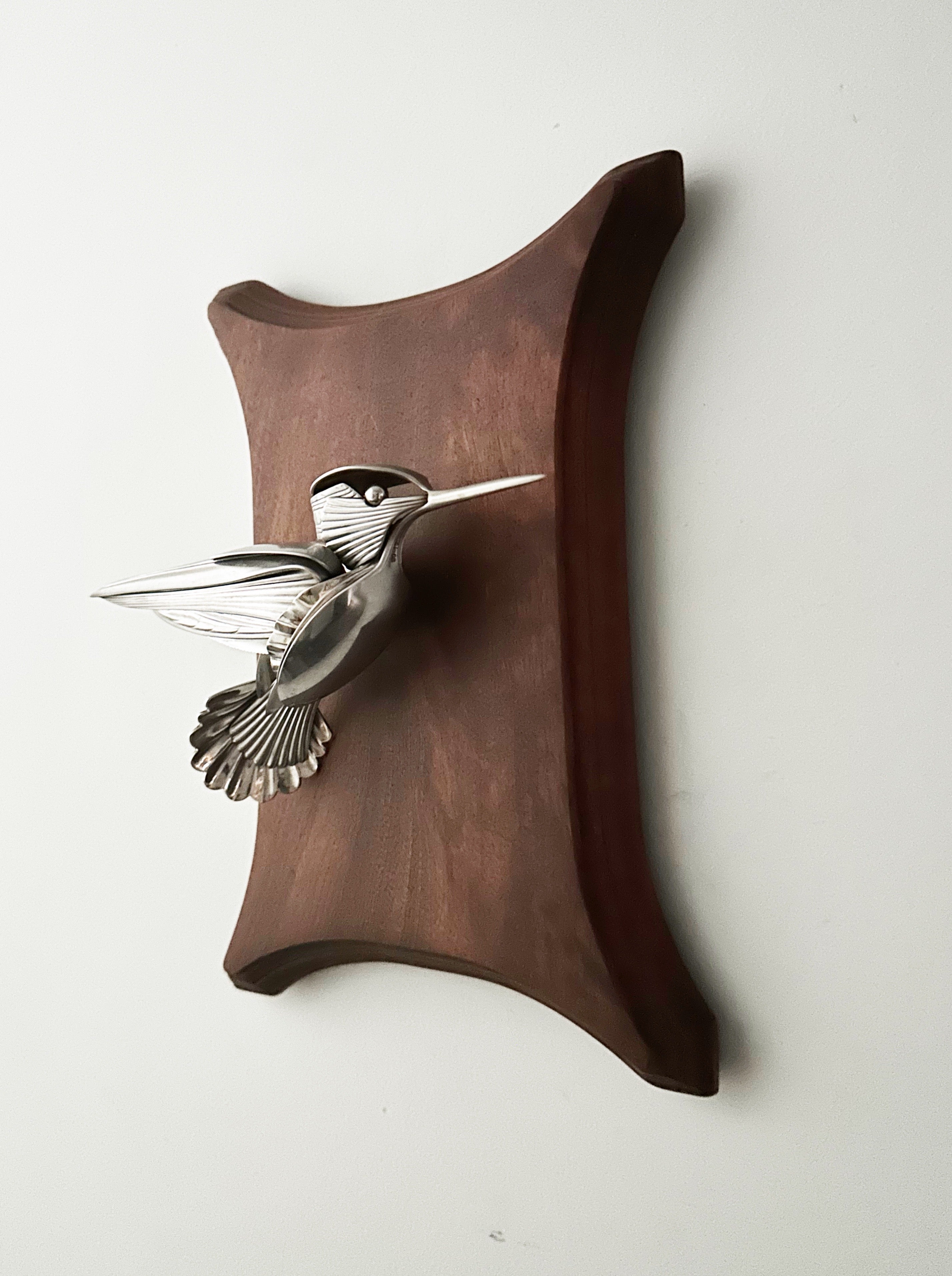 "Elijah" - Metal Hummingbird Sculpture