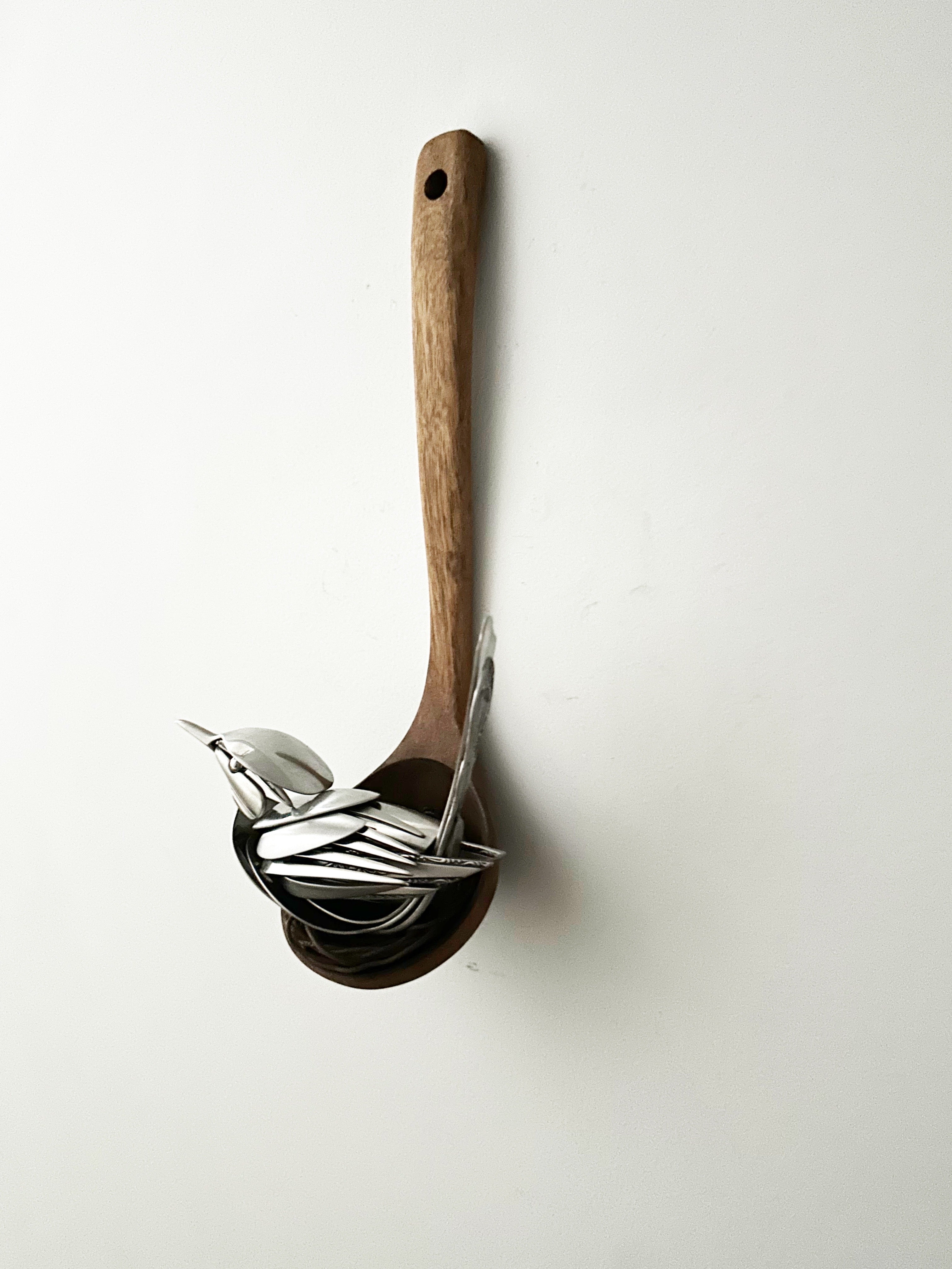 "Nesting" - Metal Bird Sculpture