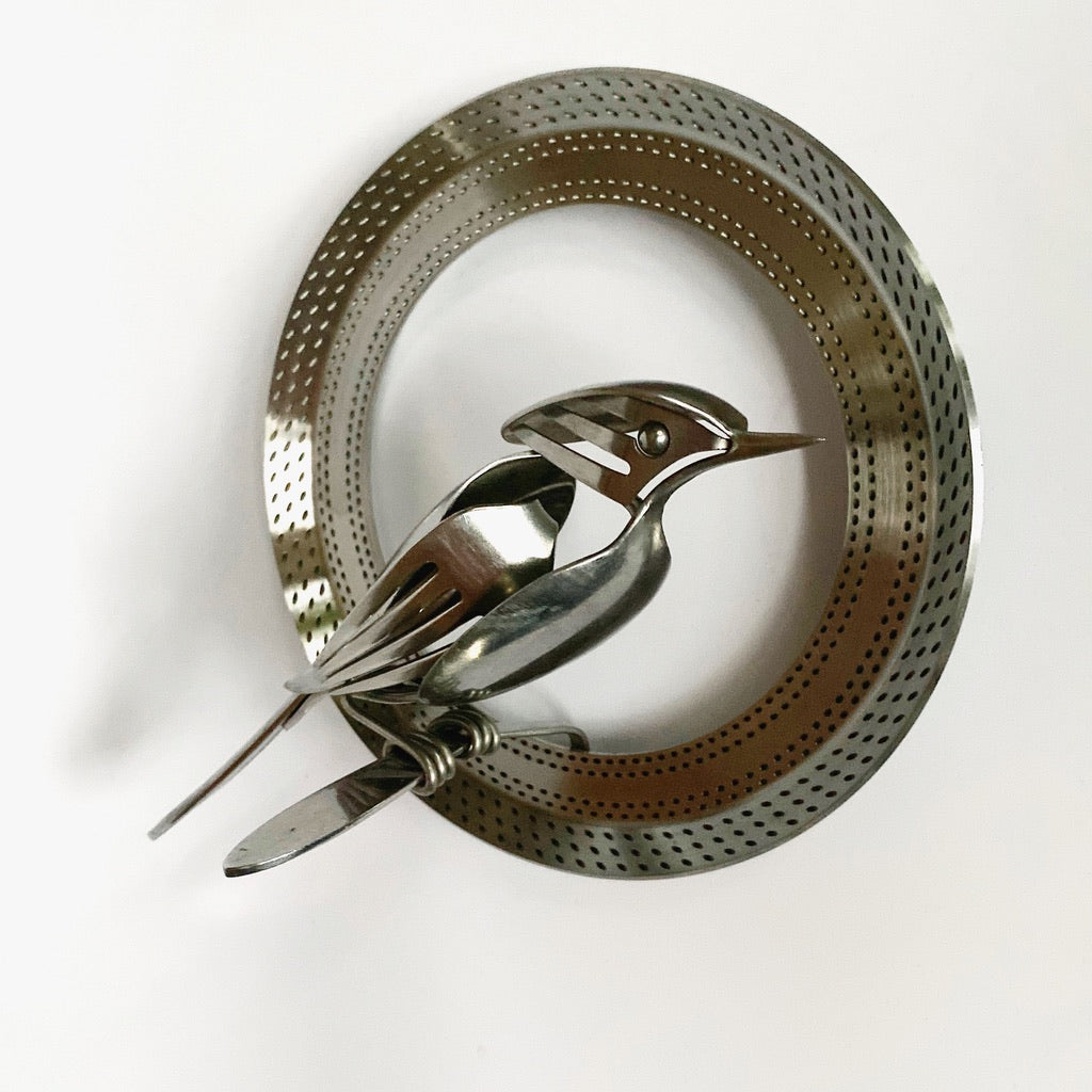 "Steele" - Metal Bird Sculpture