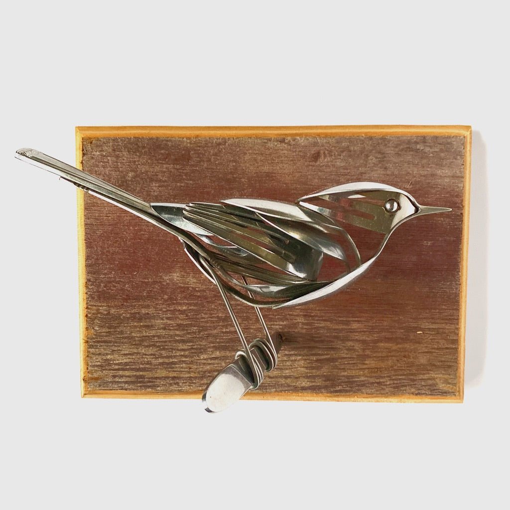 "Bridget" - Metal Bird Sculpture
