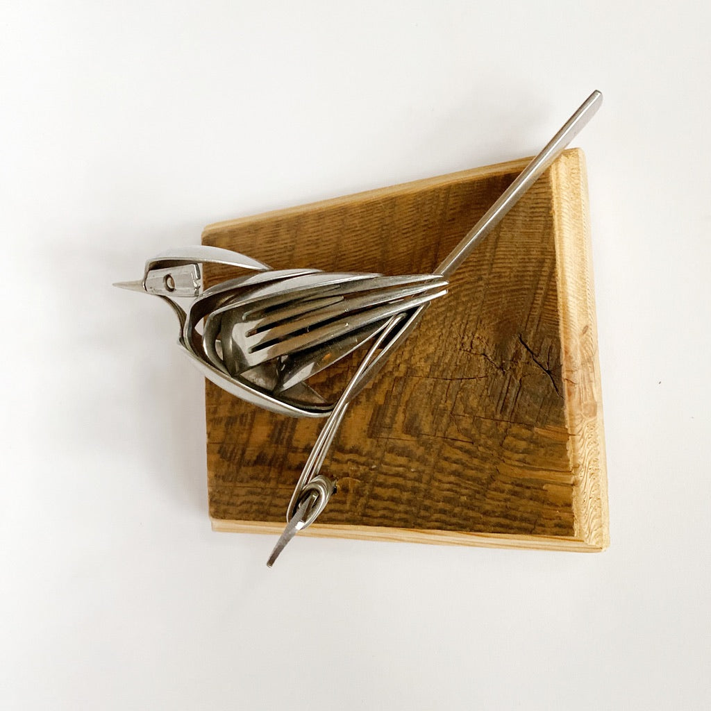 "Rheta" - Metal Bird Sculpture