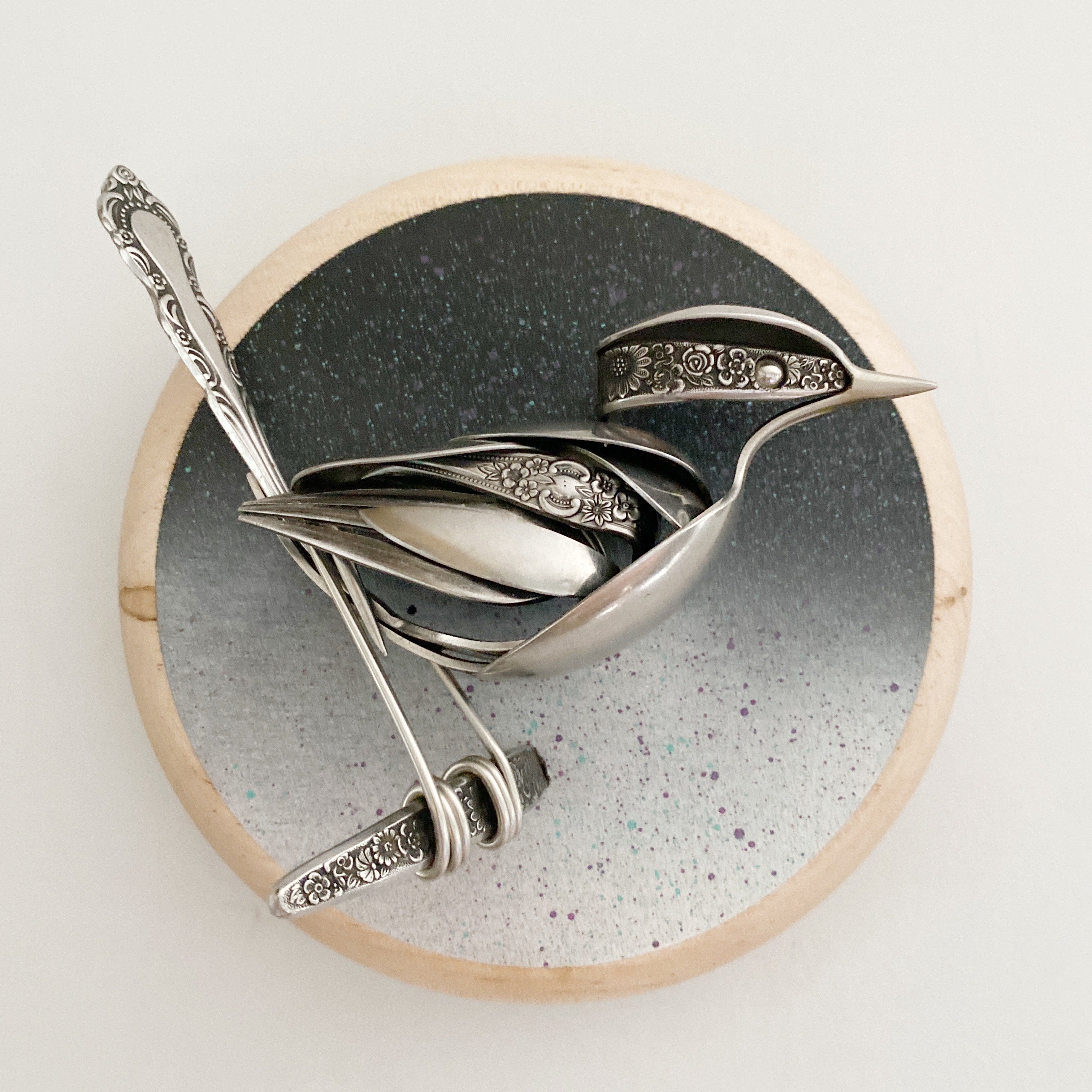 "Vesper" - Upcycled Metal Bird Sculpture
