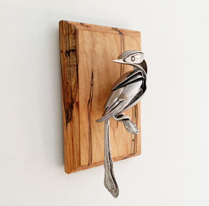 "Cypress"- Upcycled Metal Bird Sculpture