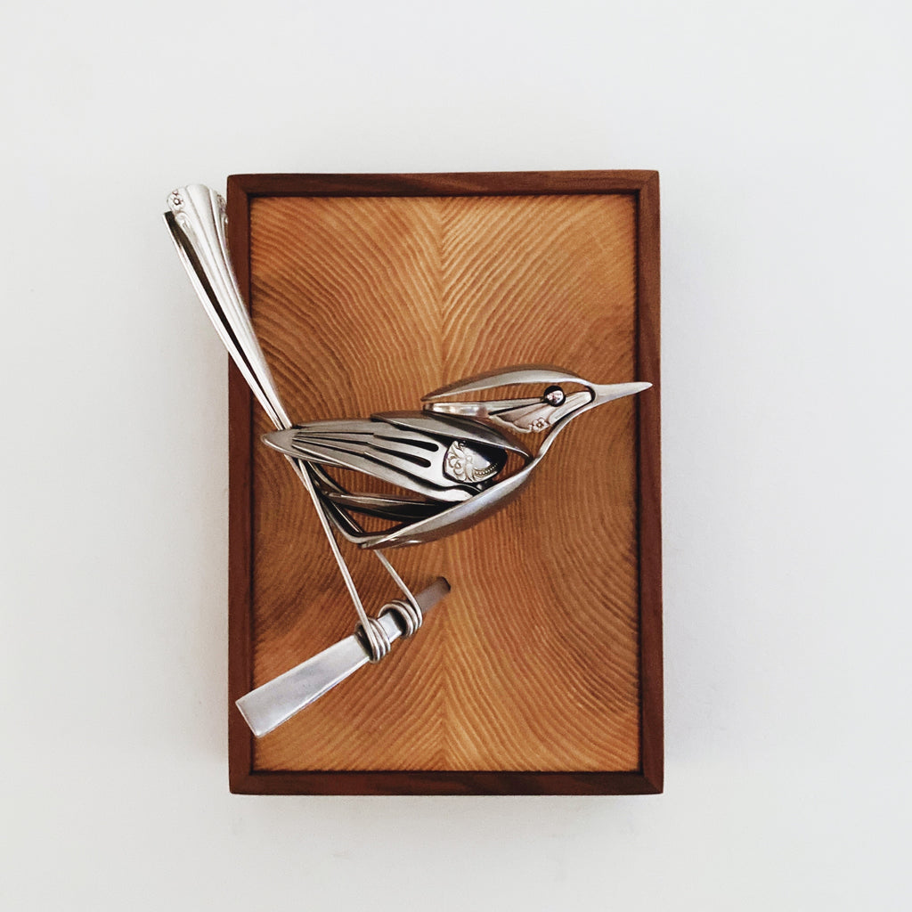 "Moira"-Upcycled Metal Bird Sculpture