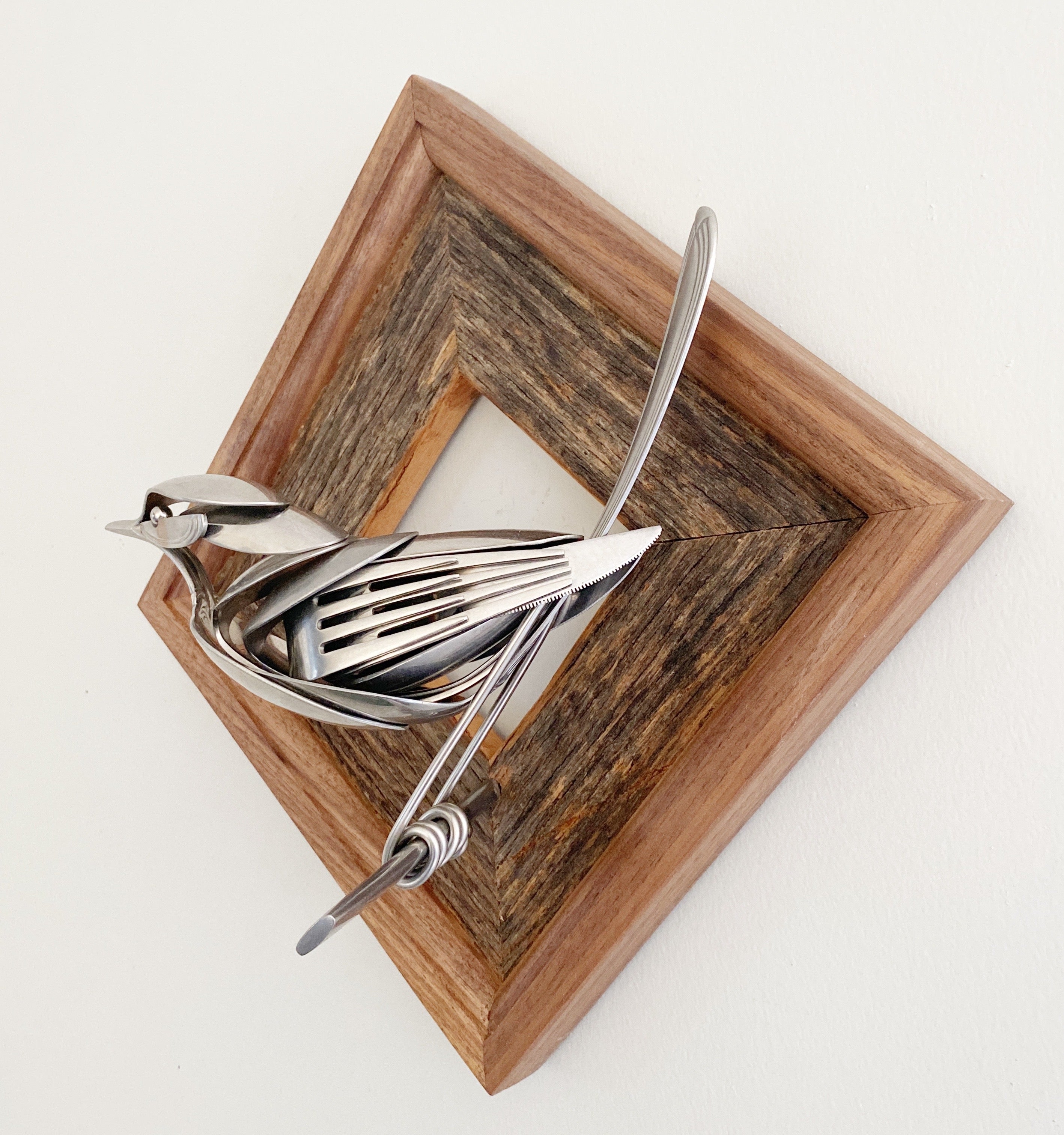 "Charlotte" - Upcycled Metal Bird Sculpture