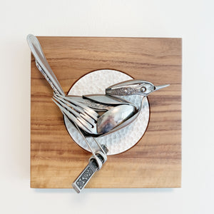 "Cynthia" - Upcycled Metal Bird Sculpture