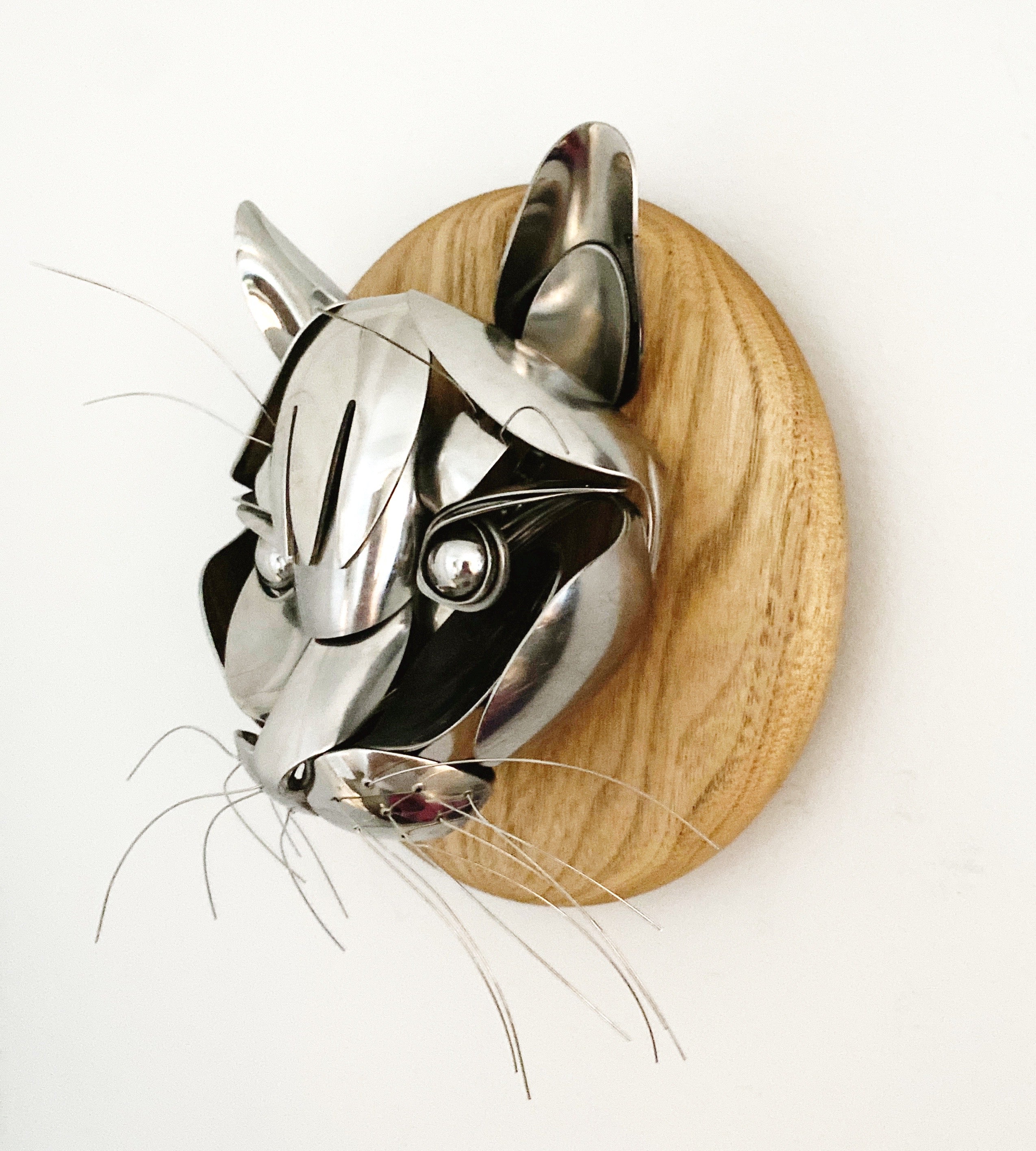 "Figaro" - Metal Cat Sculpture