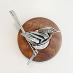"Perla" - Upcycled Metal Bird Sculpture