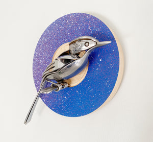 "Rumi" - Upcycled Metal Bird Sculpture