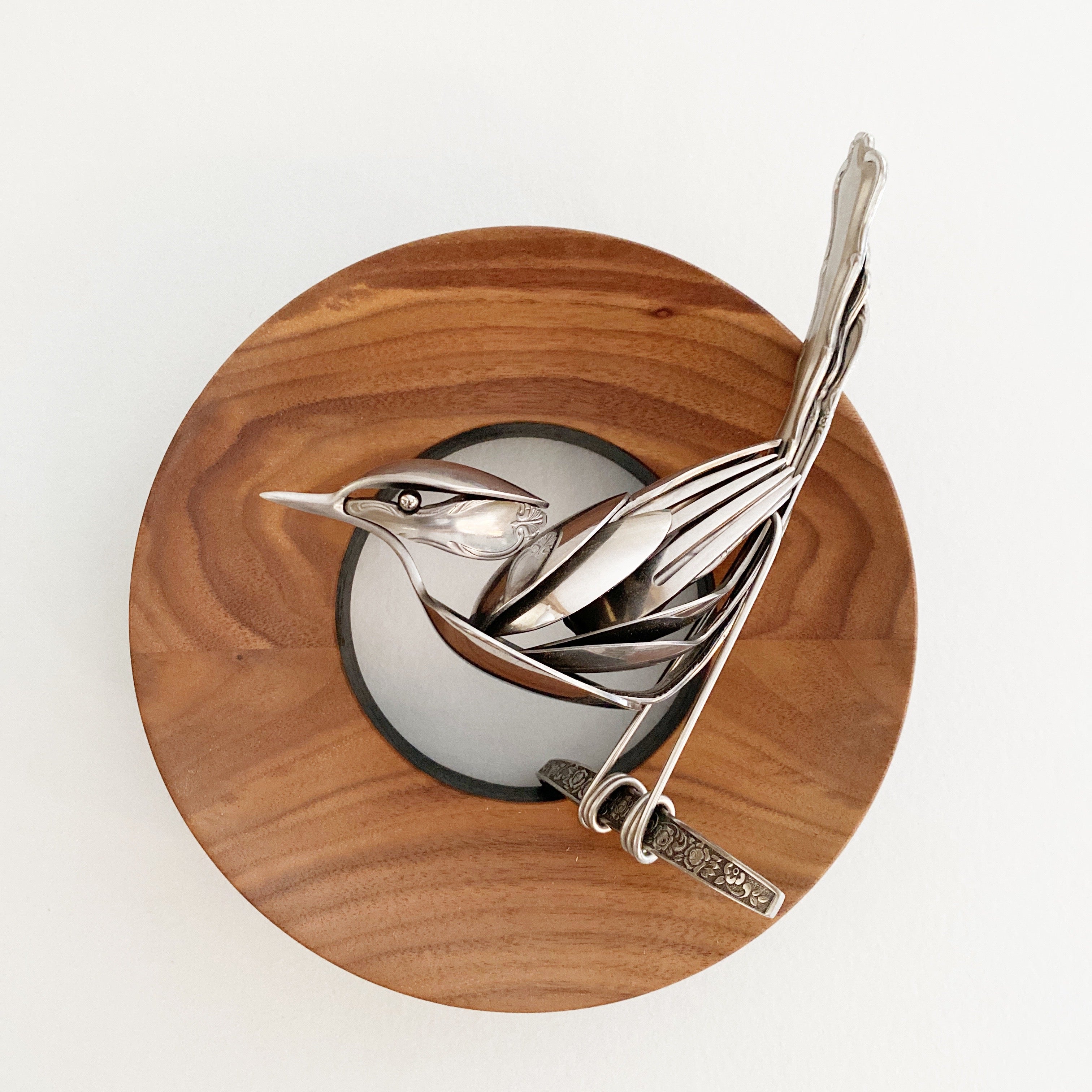 "Odelia"- Upcycled Metal Bird Sculpture