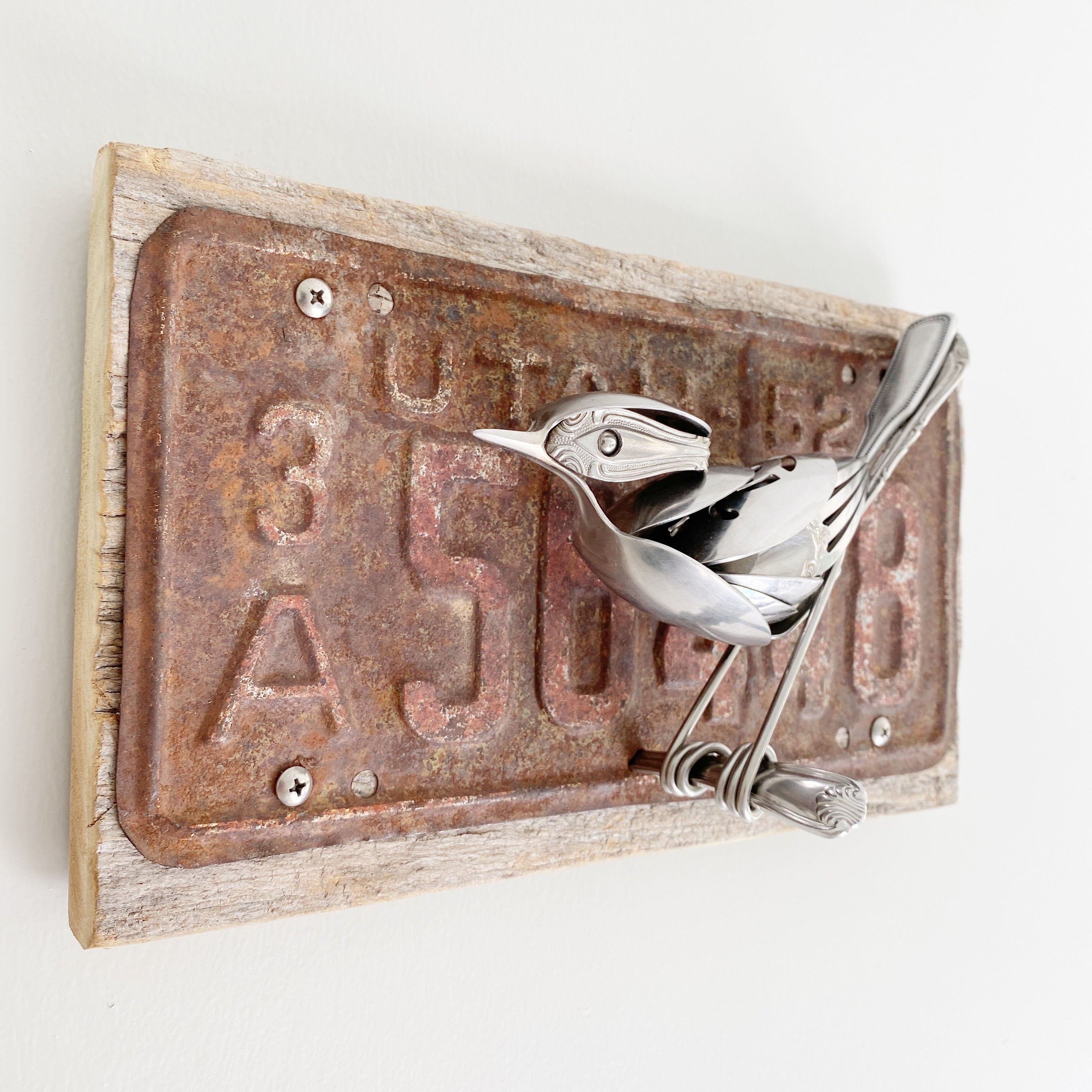 "Hudson" - Upcycled Metal Bird Sculpture