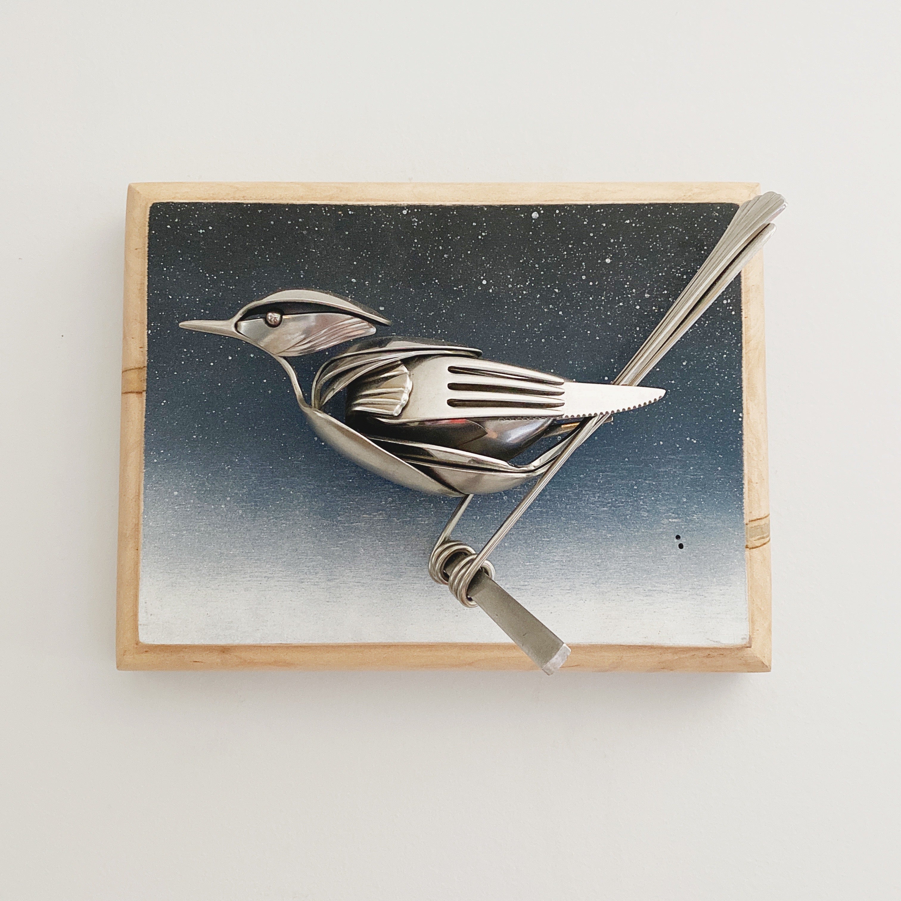 "Seren" - Upcycled Metal Bird Sculpture