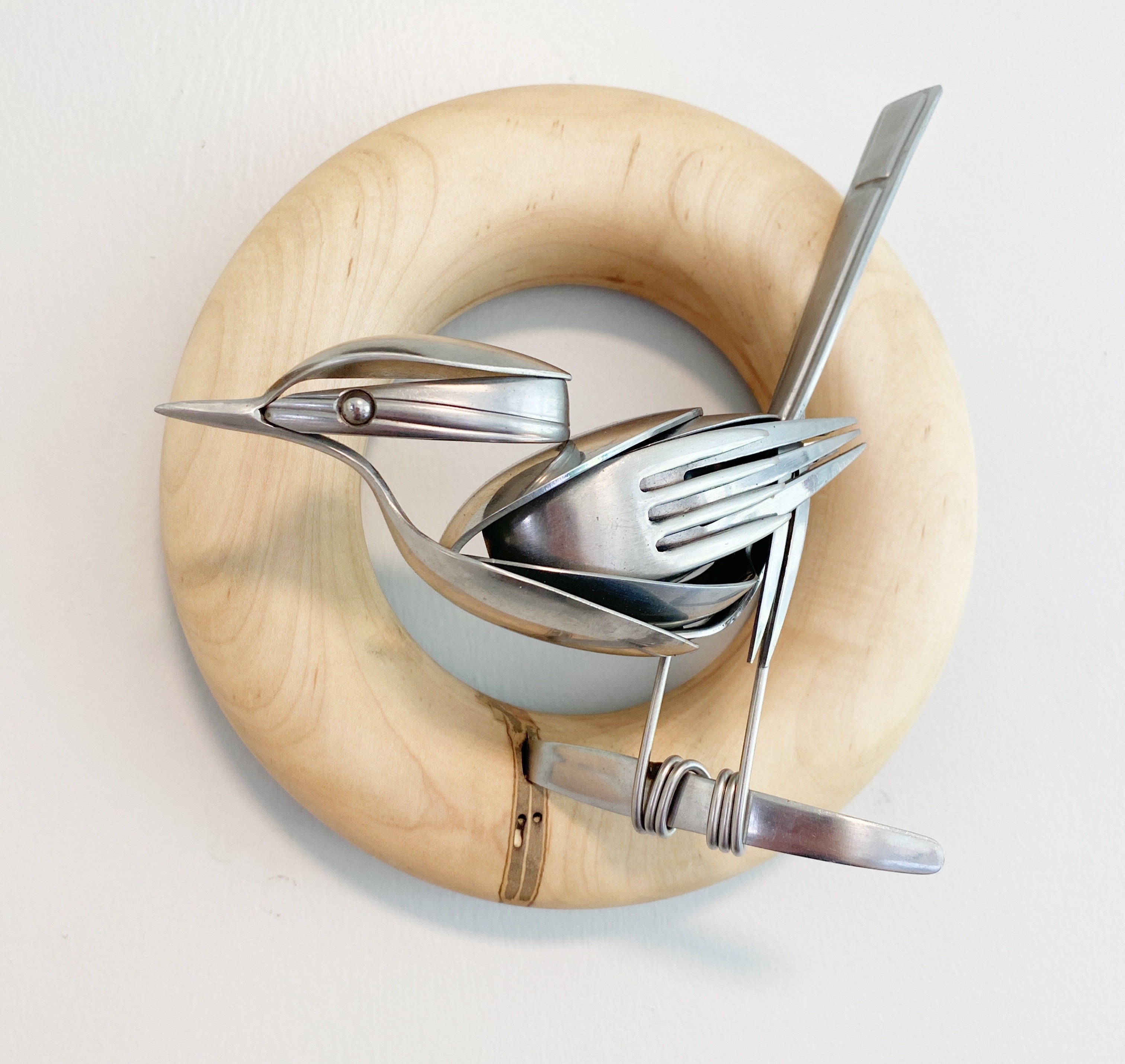 "Olin" - Upcycled Metal Bird Sculpture