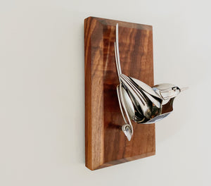 "Hopper"-Upcycled Metal Bird Sculpture