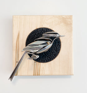 "Onyx" - Upcycled Metal Bird Sculpture